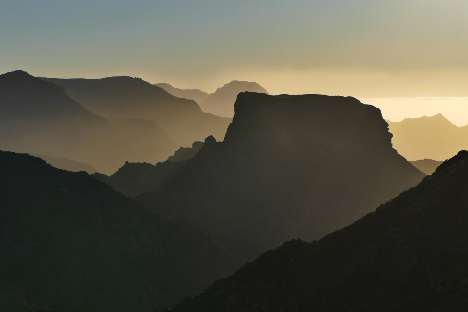 Gran Canaria - Tafelberg im Zentralgebirge, Abendstimmung